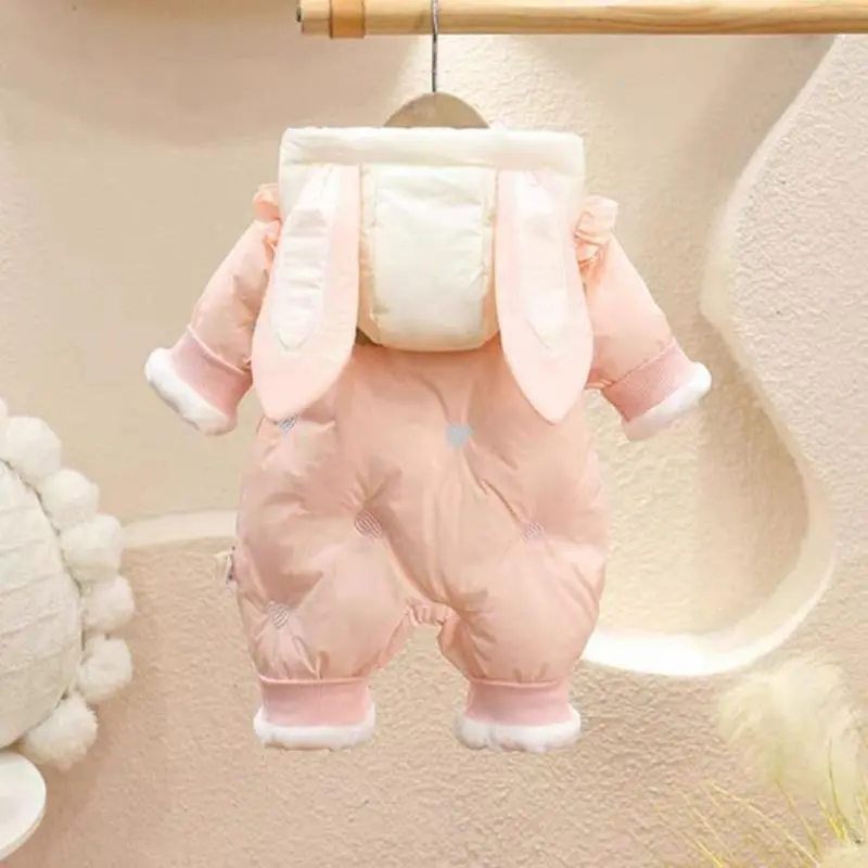 冬季必备！女宝宝加厚连体衣超保暖☁️