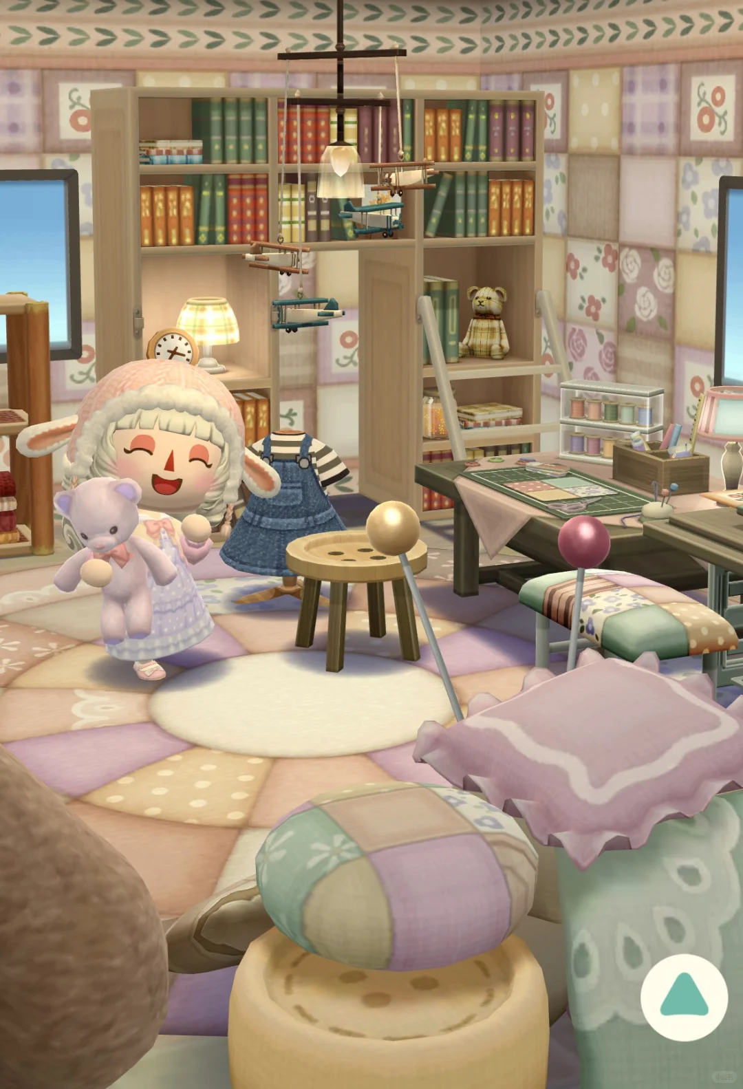 在口袋动森里实现了缝纫屋的愿望✨…