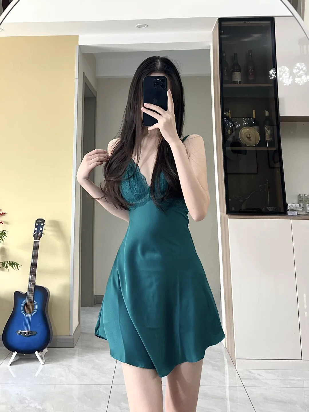 绝美宝石祖母绿睡裙