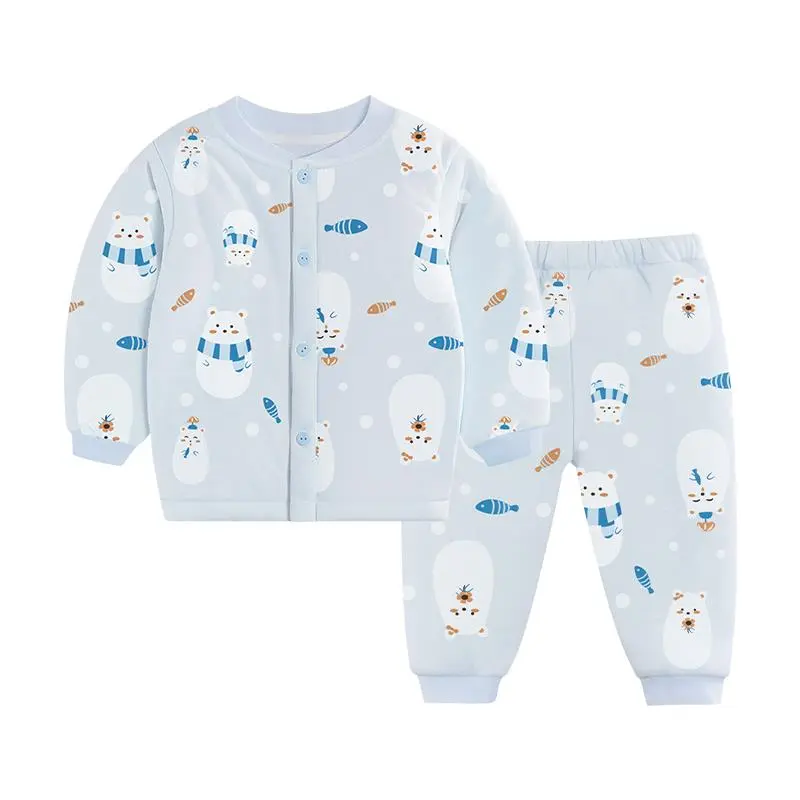 宝宝保暖衣套装三层夹棉超暖秋冬必备🎁