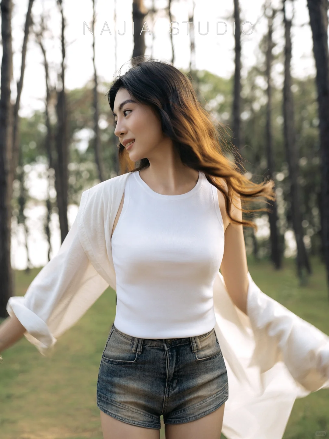 热爱大自然的女生自有她的精神高地