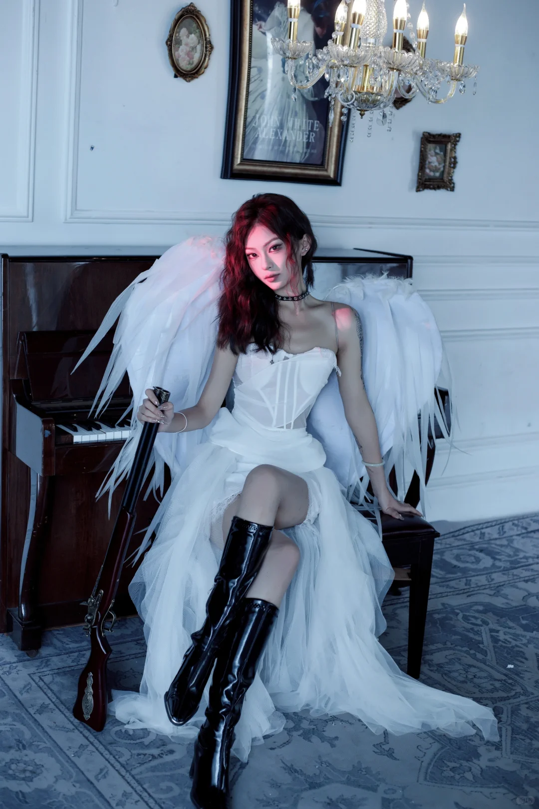 超有创意的硬核天使写真！！！