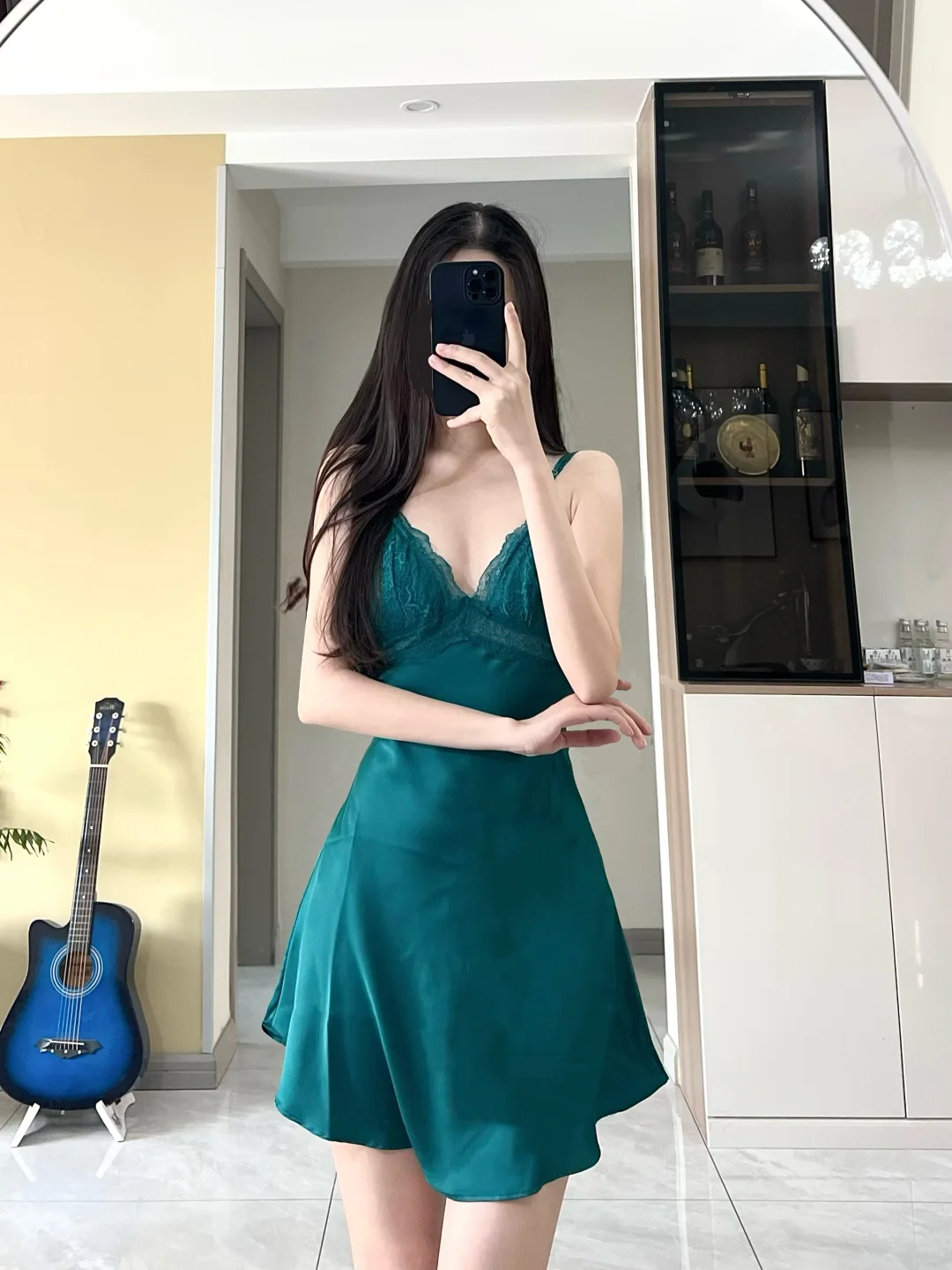 绝美宝石祖母绿睡裙