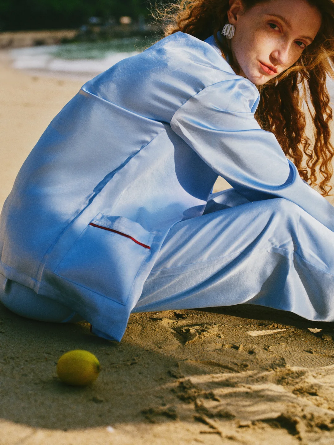 海边油画感内衣家居服拍摄 有趣🈶颜摄影