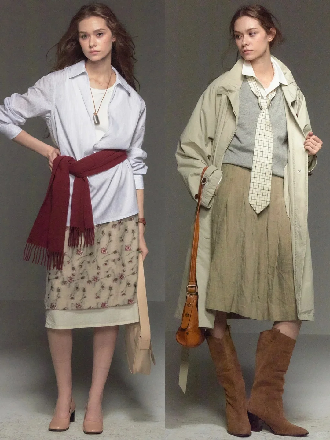 “时尚女编辑”90年代复古穿搭