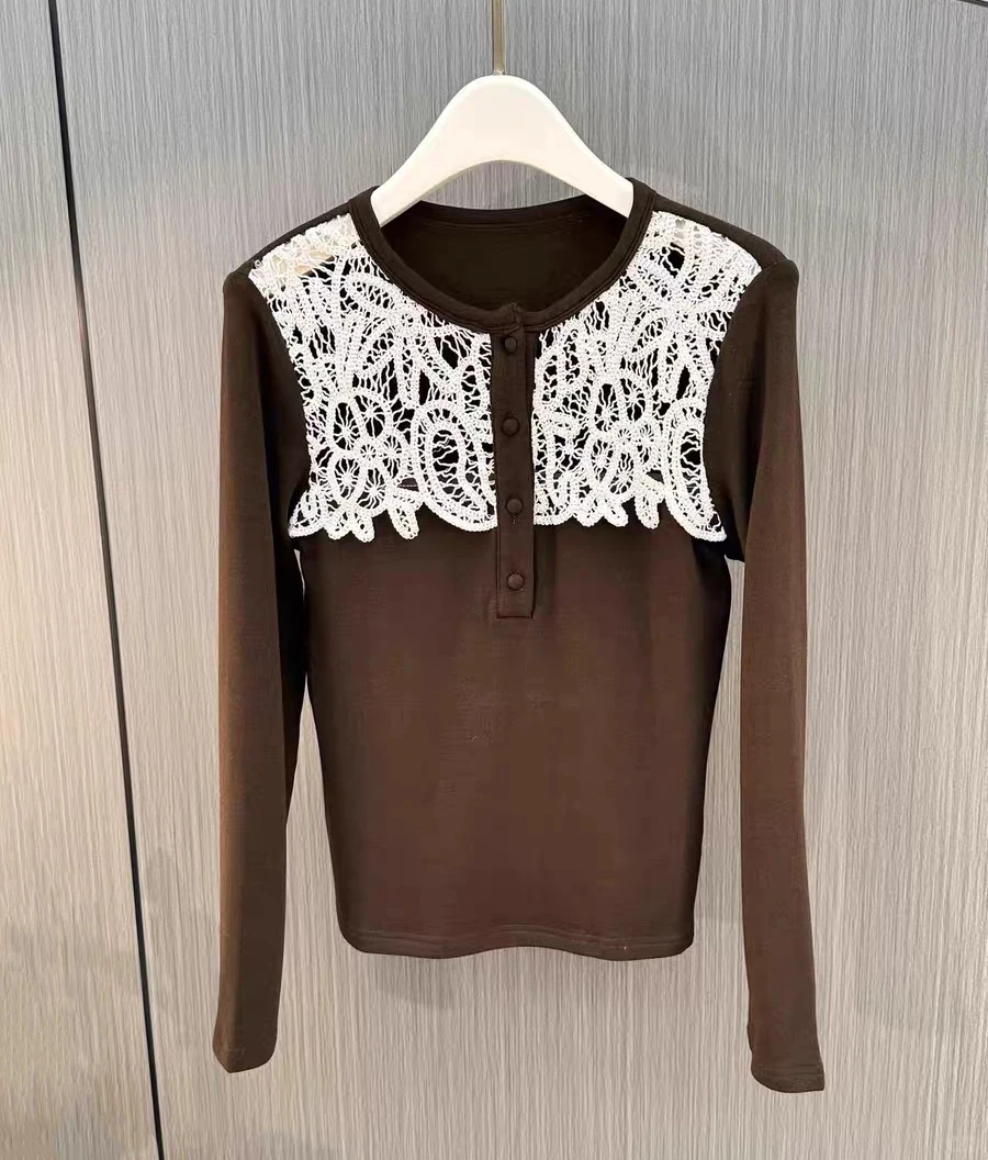 韩系小众设计感T恤辅料｜镂空刺绣 蕾丝拼接