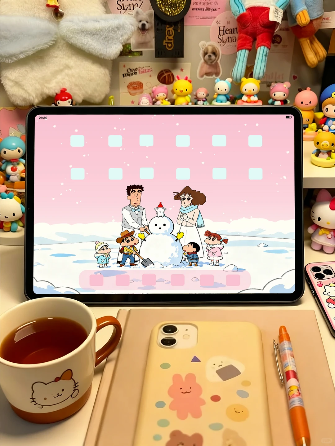 15 - 平板壁纸 | 小新家冬日|蜡笔小新壁纸