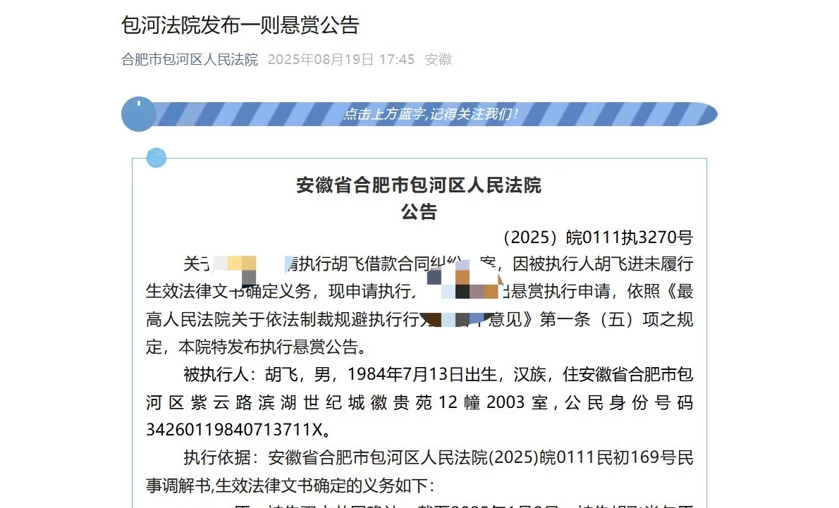 合肥老赖、避雷