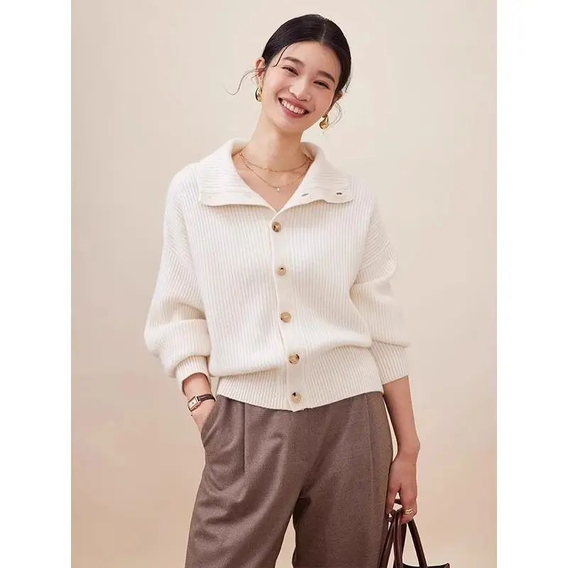 ❄️复古立领毛衣外套，椰子灰的温柔杀！