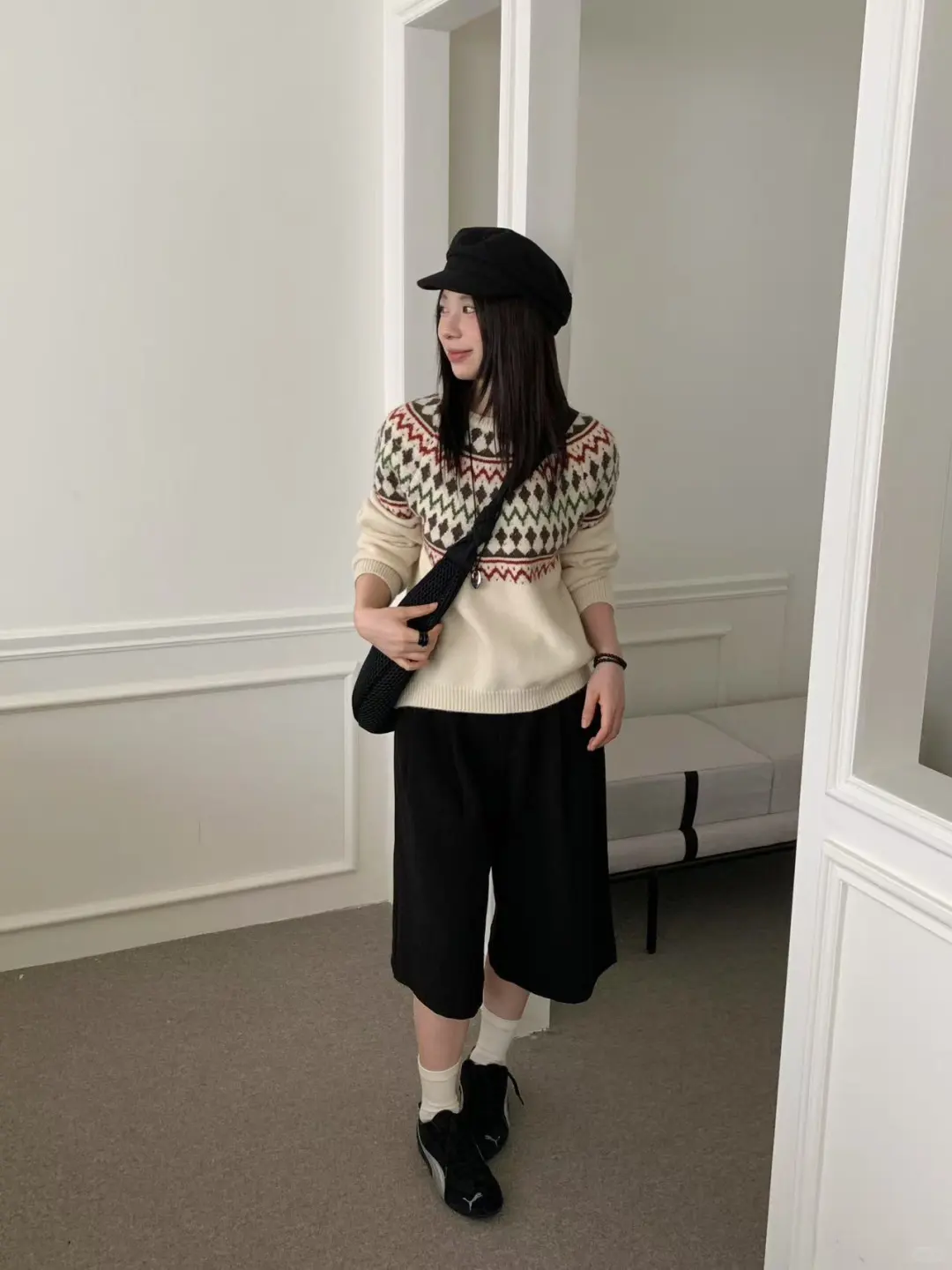 复古风毛衣、真的好高级！