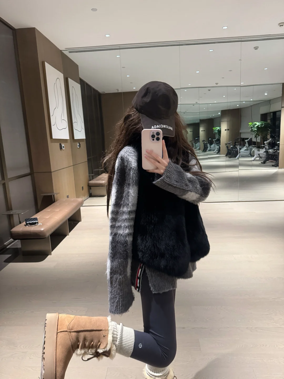 毛衣➕瑜伽裤➕马甲叠穿一套简简单单就好看！