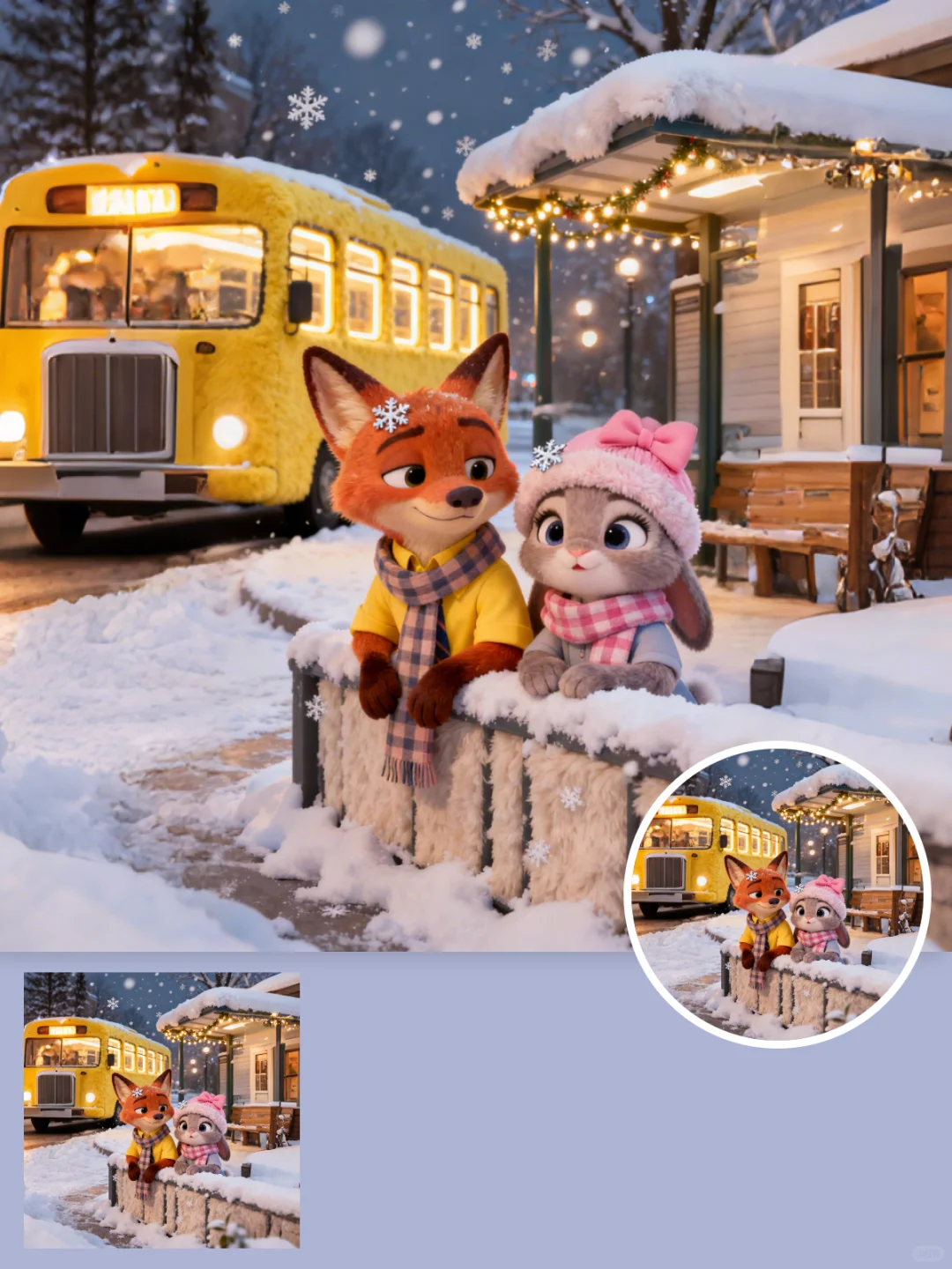 尼克朱迪毛绒冬日恋歌动态壁纸