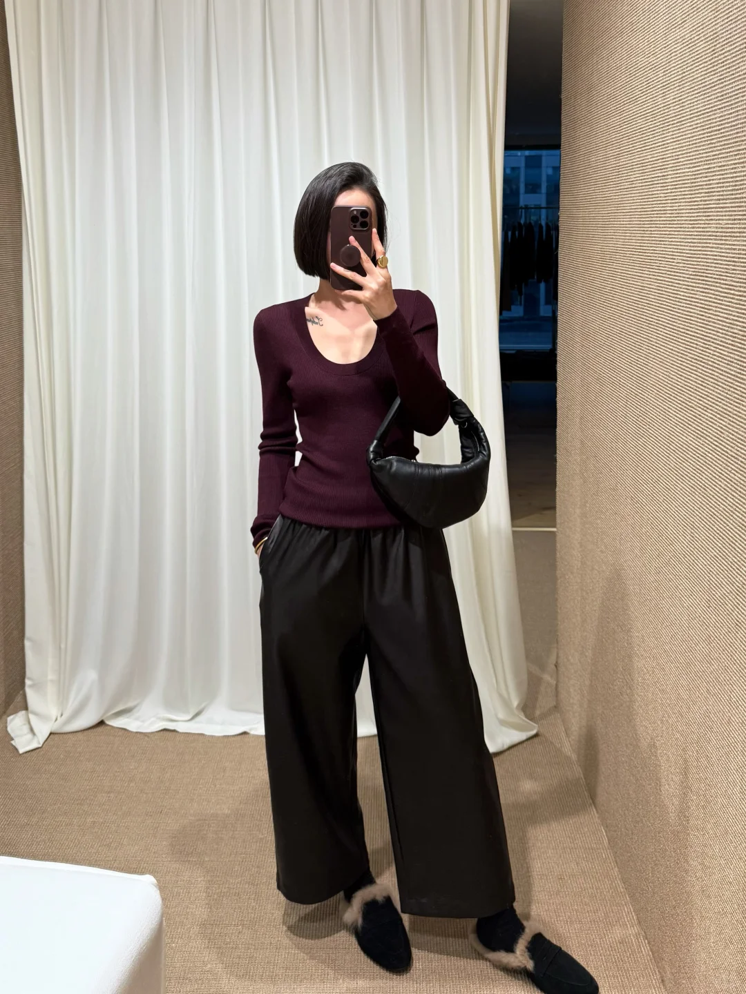 一眼沦陷的乌梅紫针织打底🍇高冷御姐范～