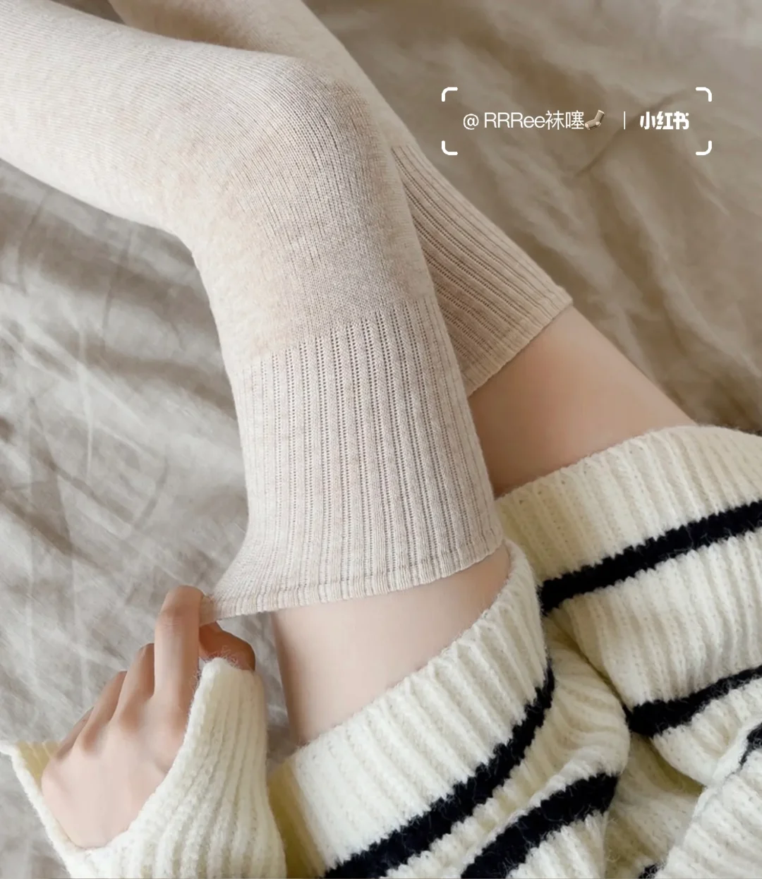 秋冬必备🧦奶呼呼的过膝袜~好温柔好软糯