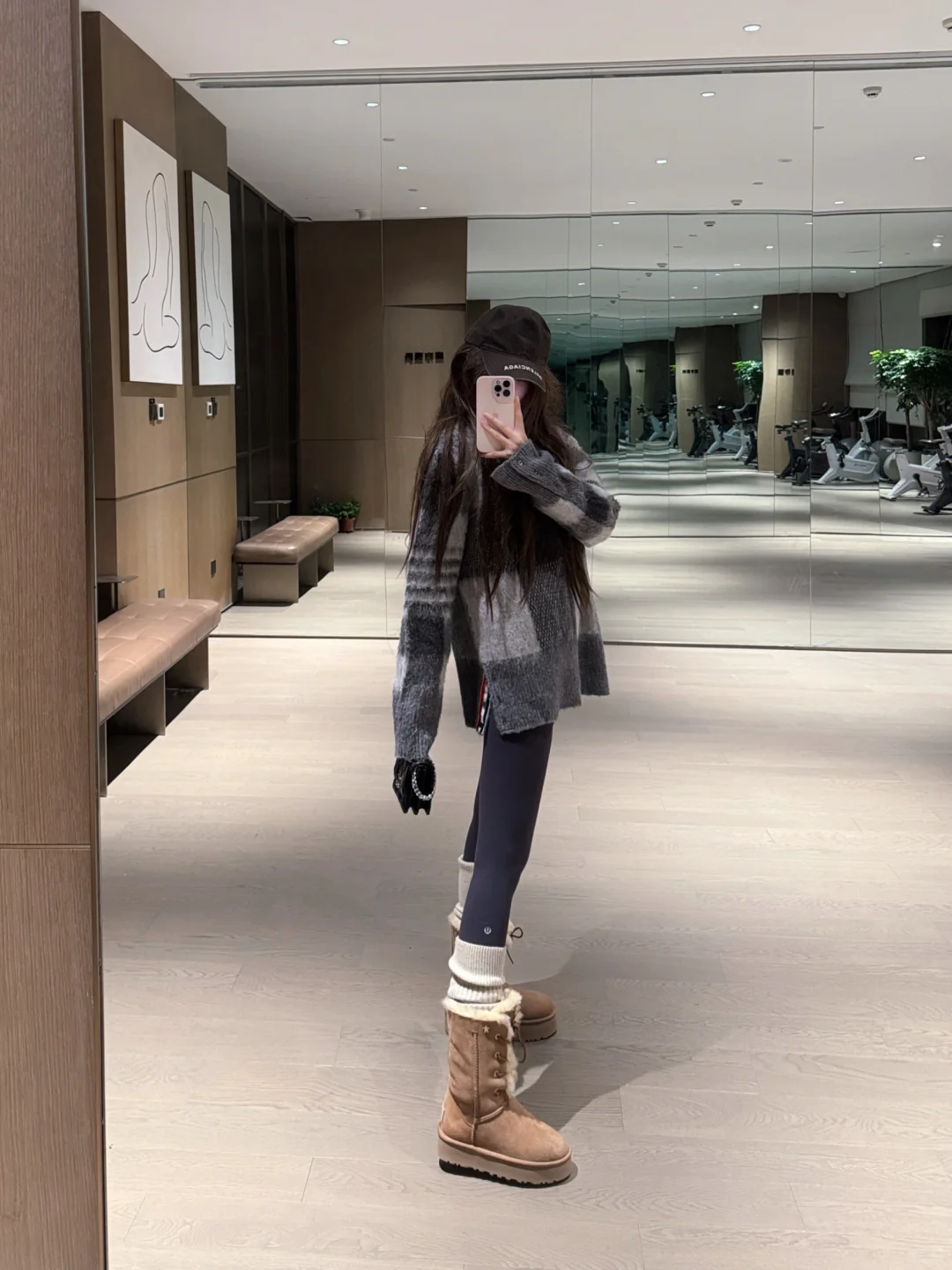 毛衣➕瑜伽裤➕马甲叠穿一套简简单单就好看！