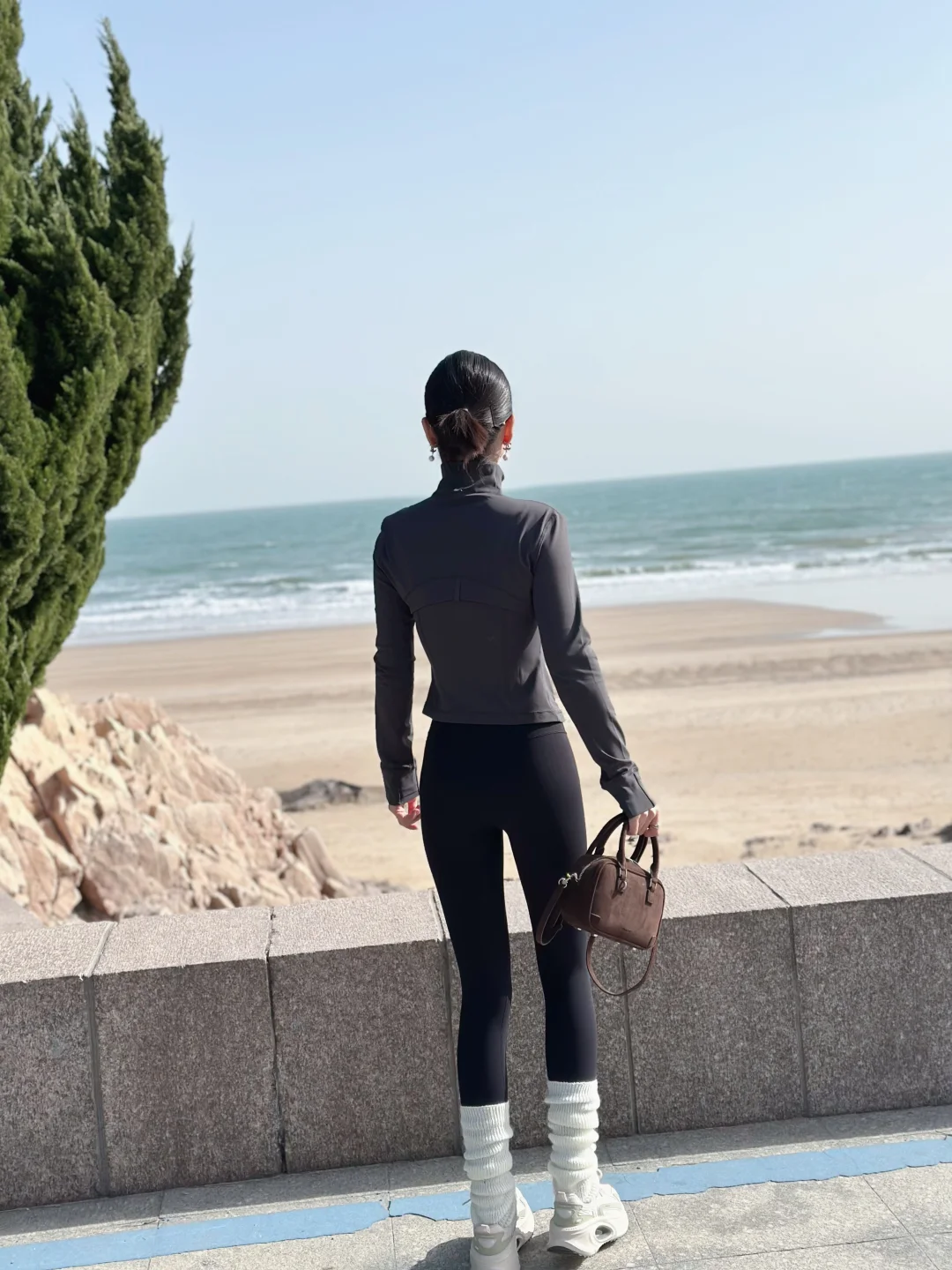 172cm50kg｜在海边享受legging的舒适感