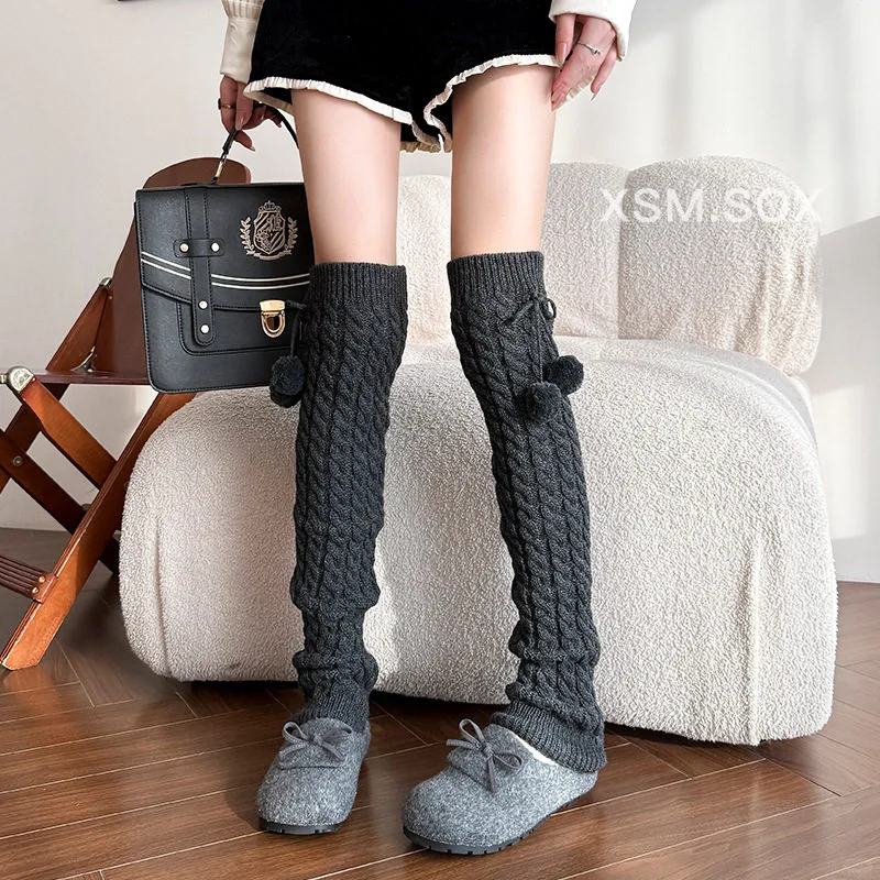 🧦韩系加绒过膝袜！保暖又显腿长✨