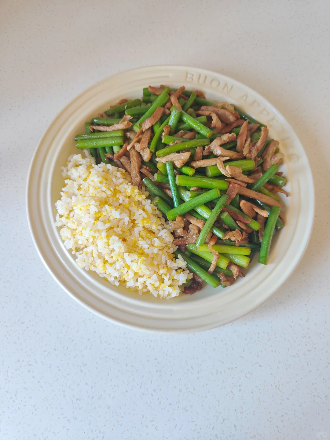 🍎孕26W+｜控糖营养餐｜蒜苔炒肉✅