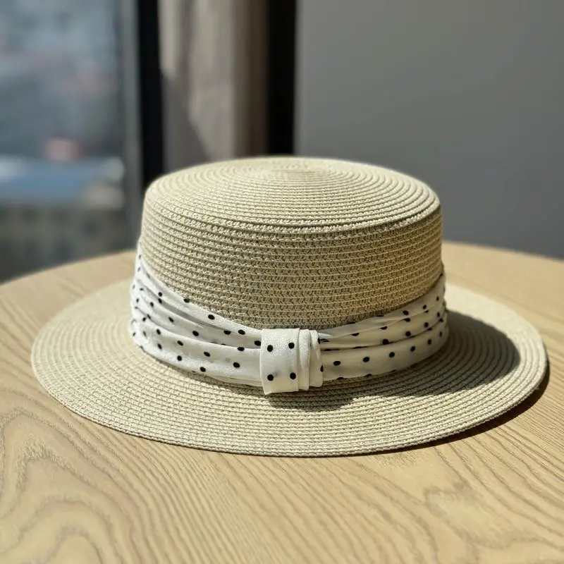 ❄️海边度假必备！新款波点蝴蝶结草帽来
