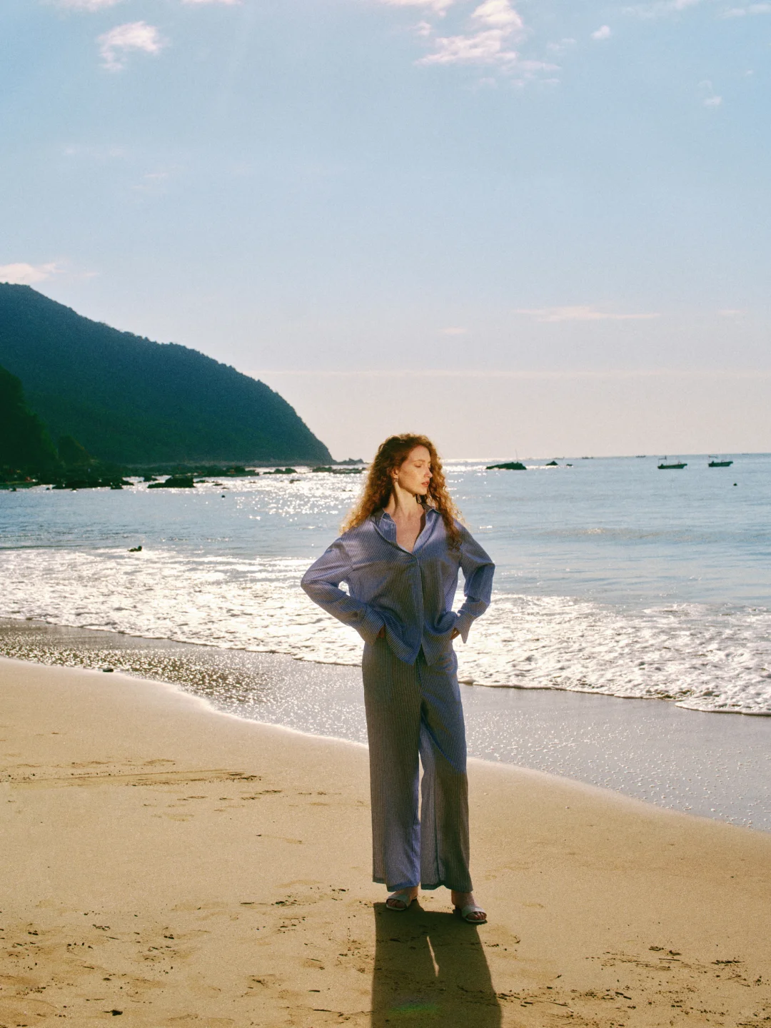 海边油画感内衣家居服拍摄 有趣🈶颜摄影