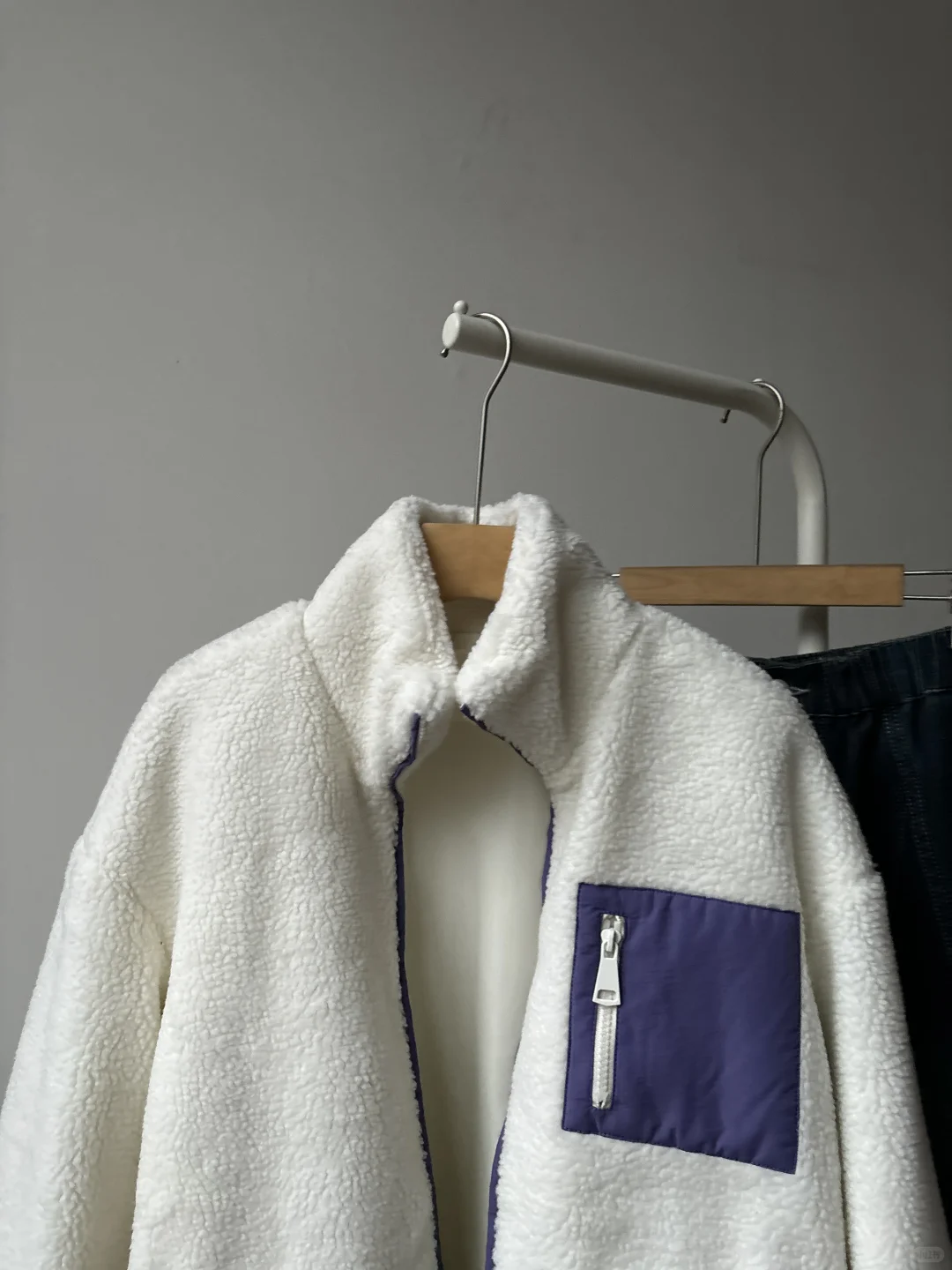 捡漏！时尚休闲外套 仿羊羔绒立领外套