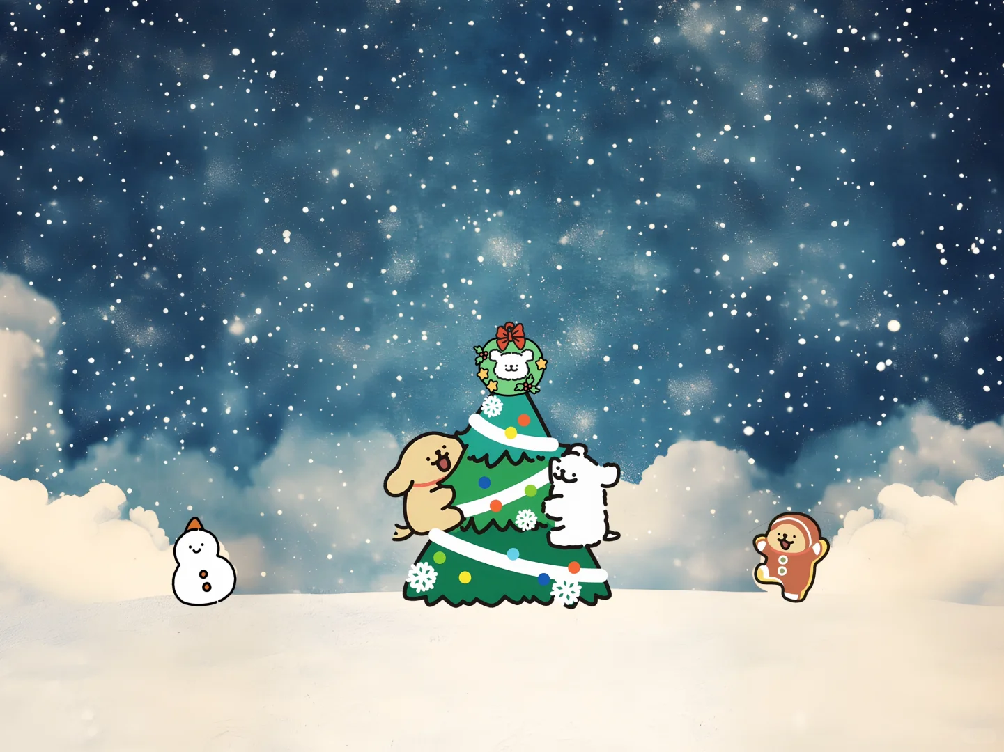 线条小狗iPad壁纸｜这也太治愈了吧～