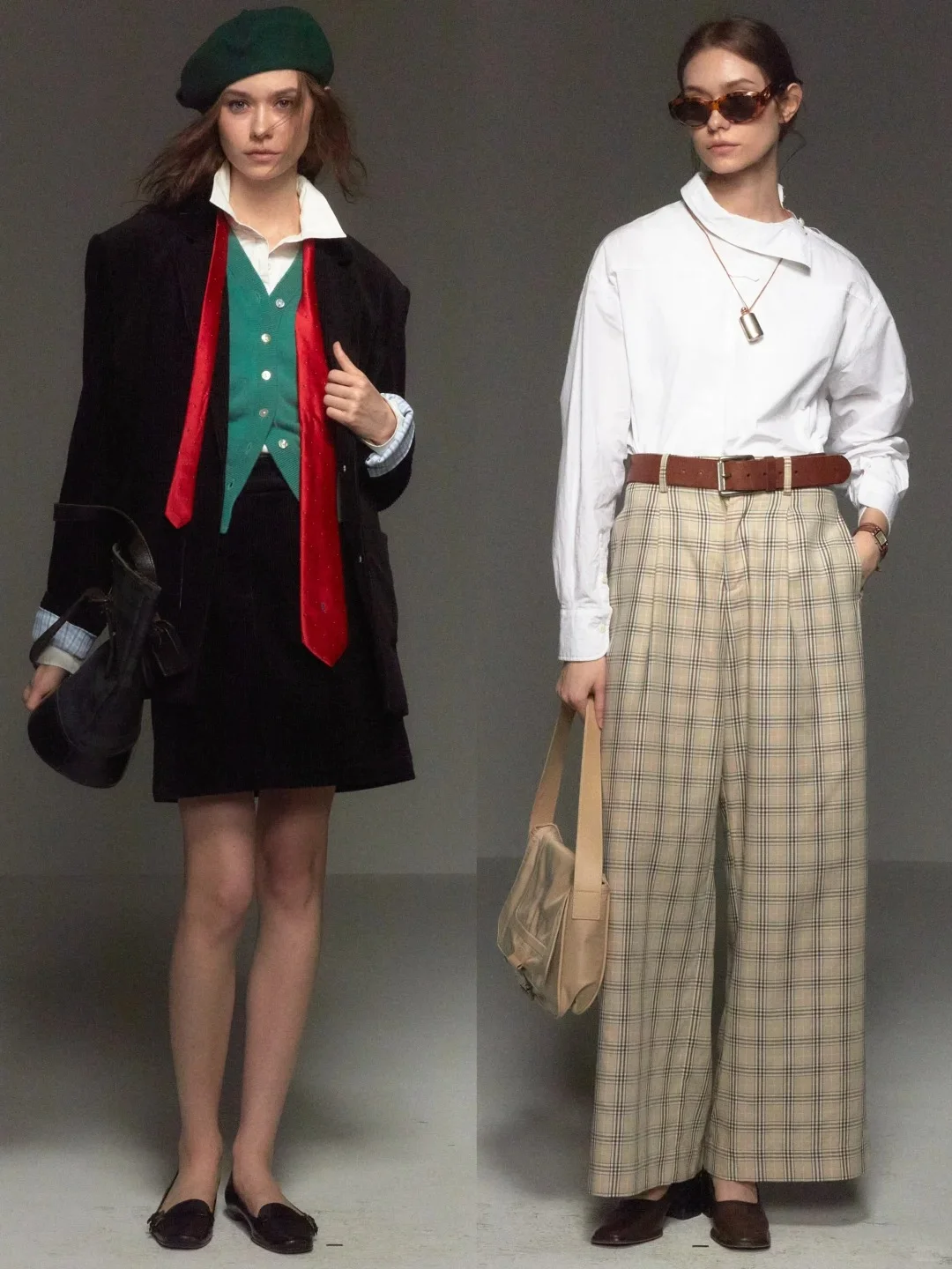 “时尚女编辑”90年代复古穿搭