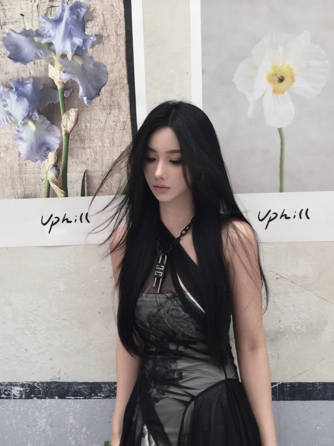 🖤黑纱吊带+碎裙｜今天是“清冷破碎感”本人