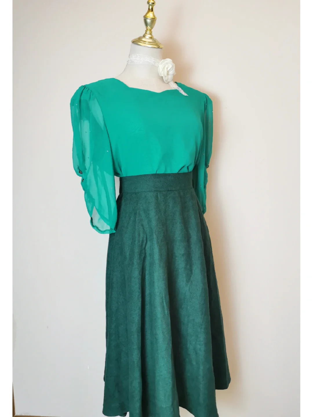 简约高级法式通勤宫廷风古着vintage穿搭