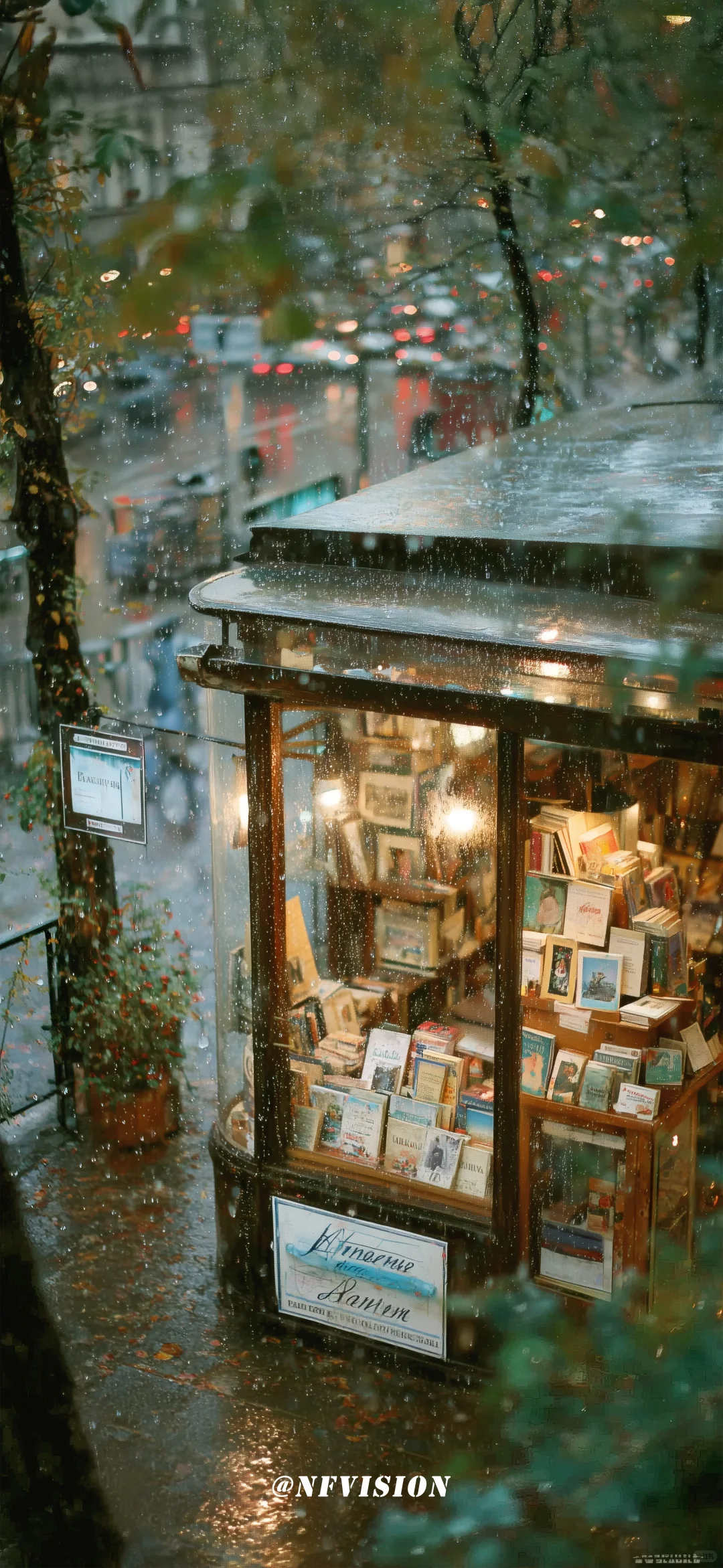 原创壁纸 | 雨日书店