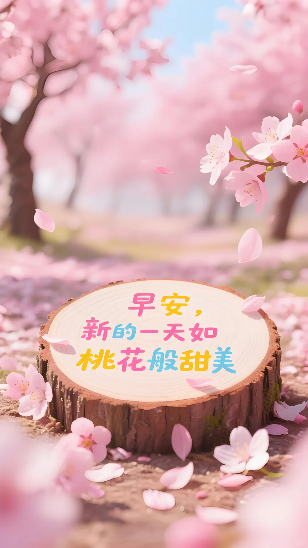 早安壁纸｜新的一天如桃花般甜美
