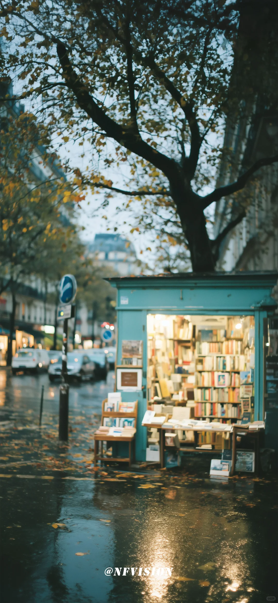 原创壁纸 | 雨日书店