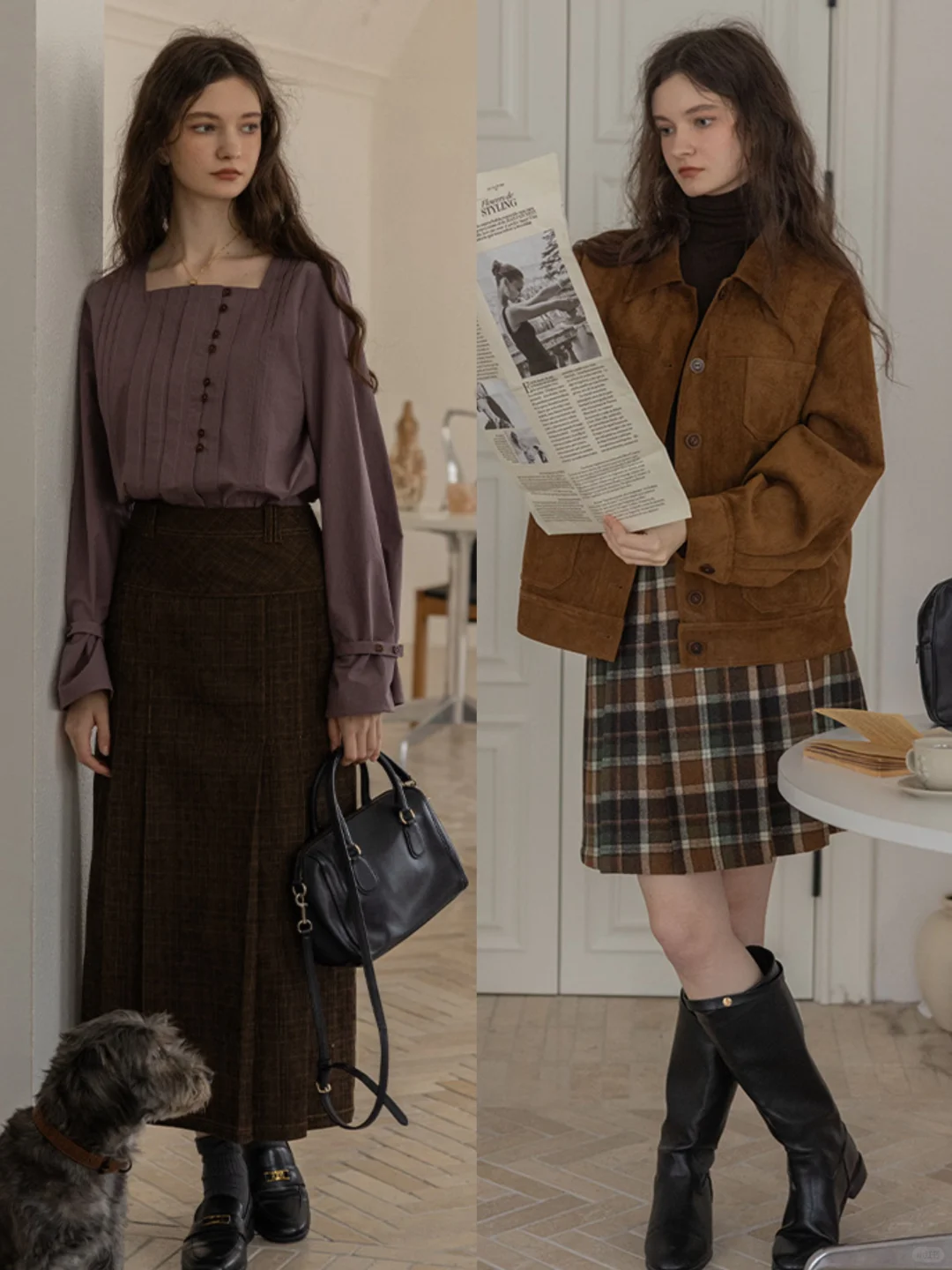 “法式复古”艺术系女生穿搭：Dailyart