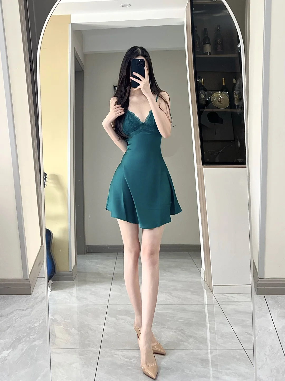 绝美宝石祖母绿睡裙