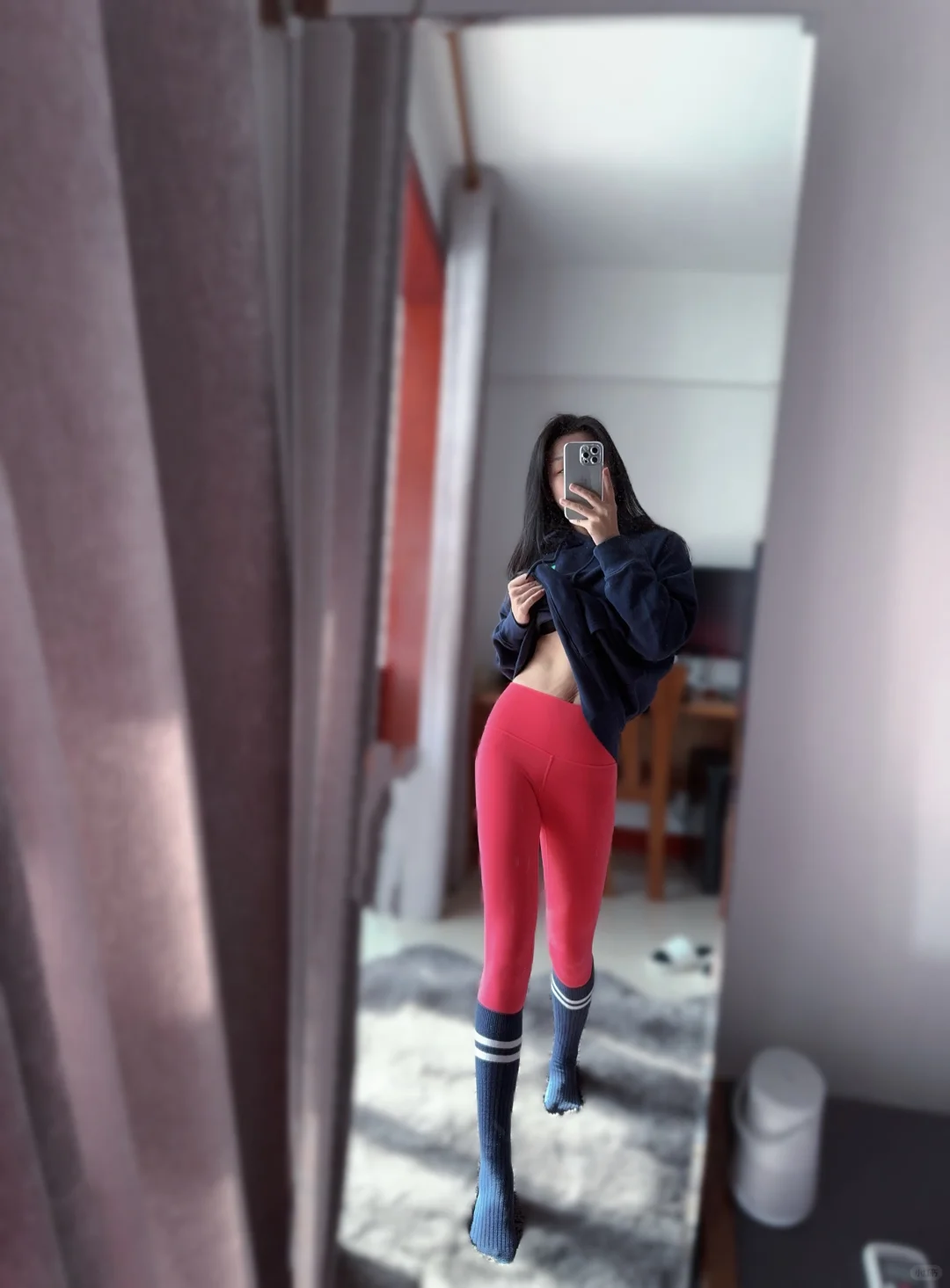 红色瑜伽裤yyds！