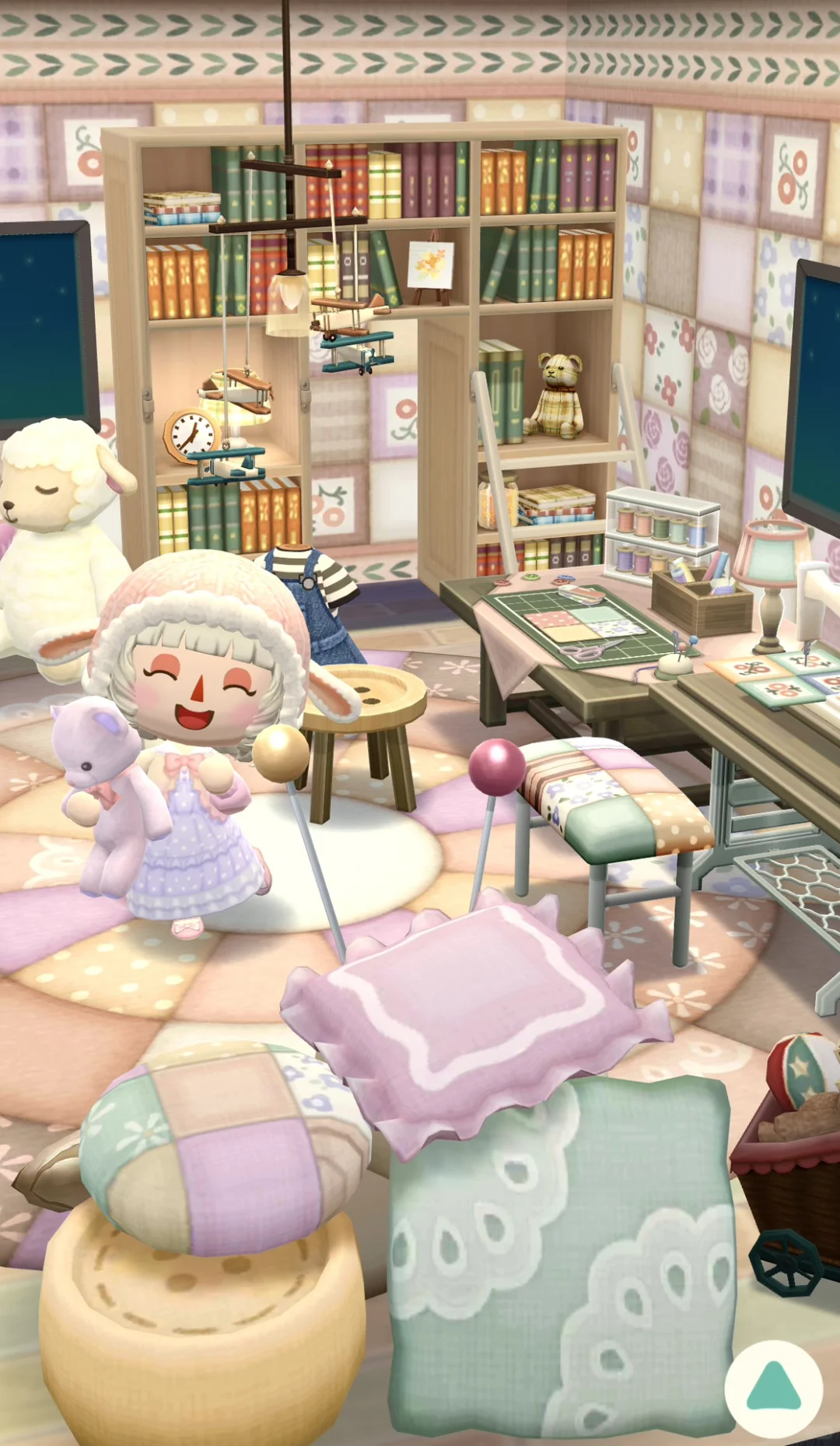 在口袋动森里实现了缝纫屋的愿望✨…