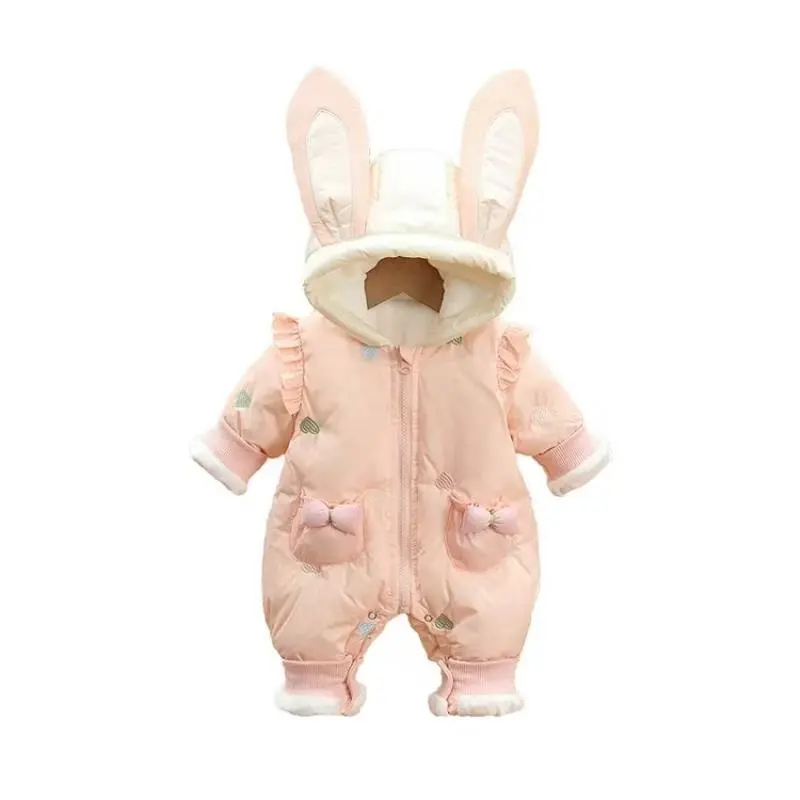 冬季必备！女宝宝加厚连体衣超保暖☁️