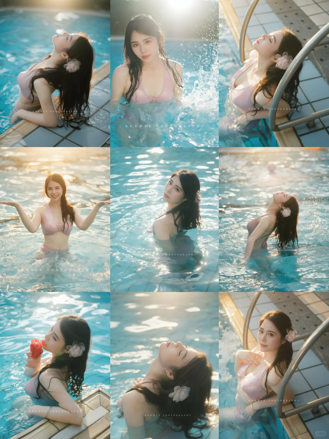 太爱这个泳池look了！💦