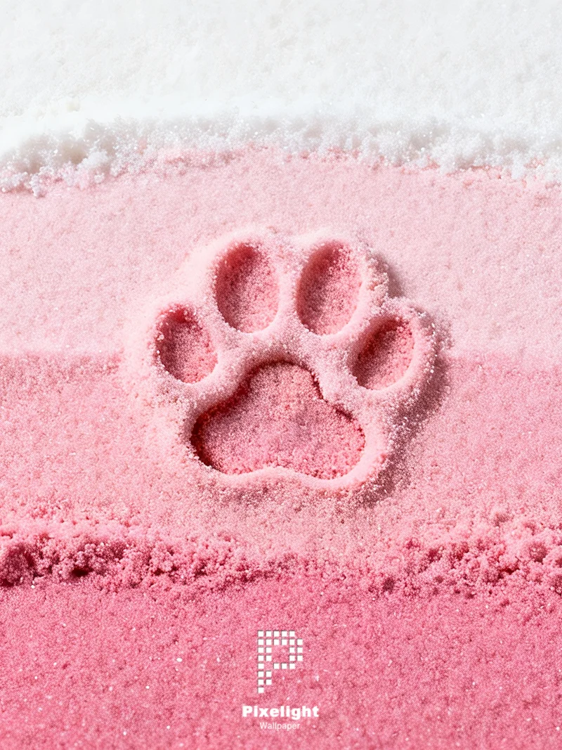 粉粉嫩嫩的ins风猫爪壁纸～