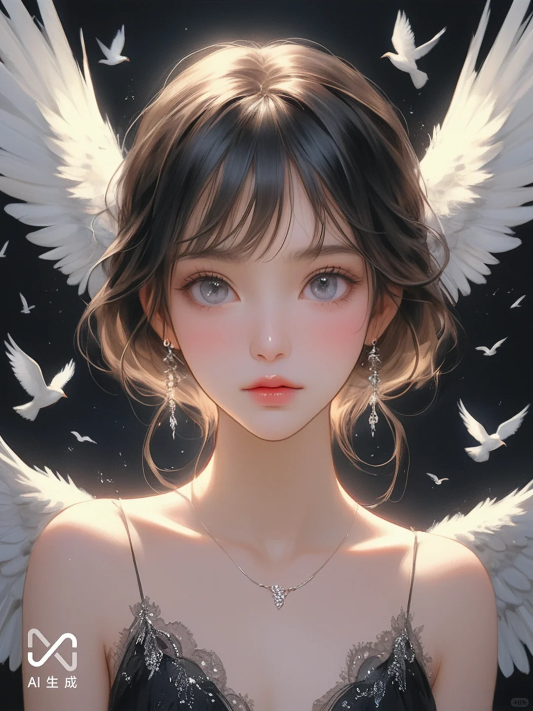 美丽优雅的天使公主女孩主角明星时尚大片