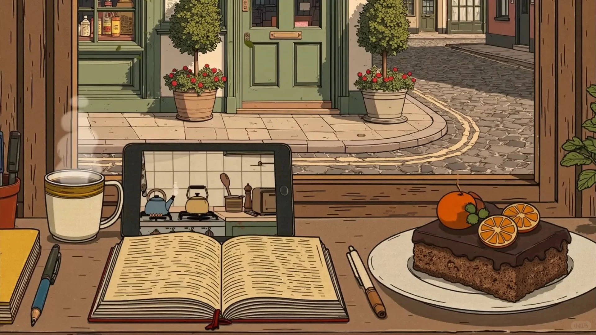 小憩一下｜iPad壁纸 手绘风