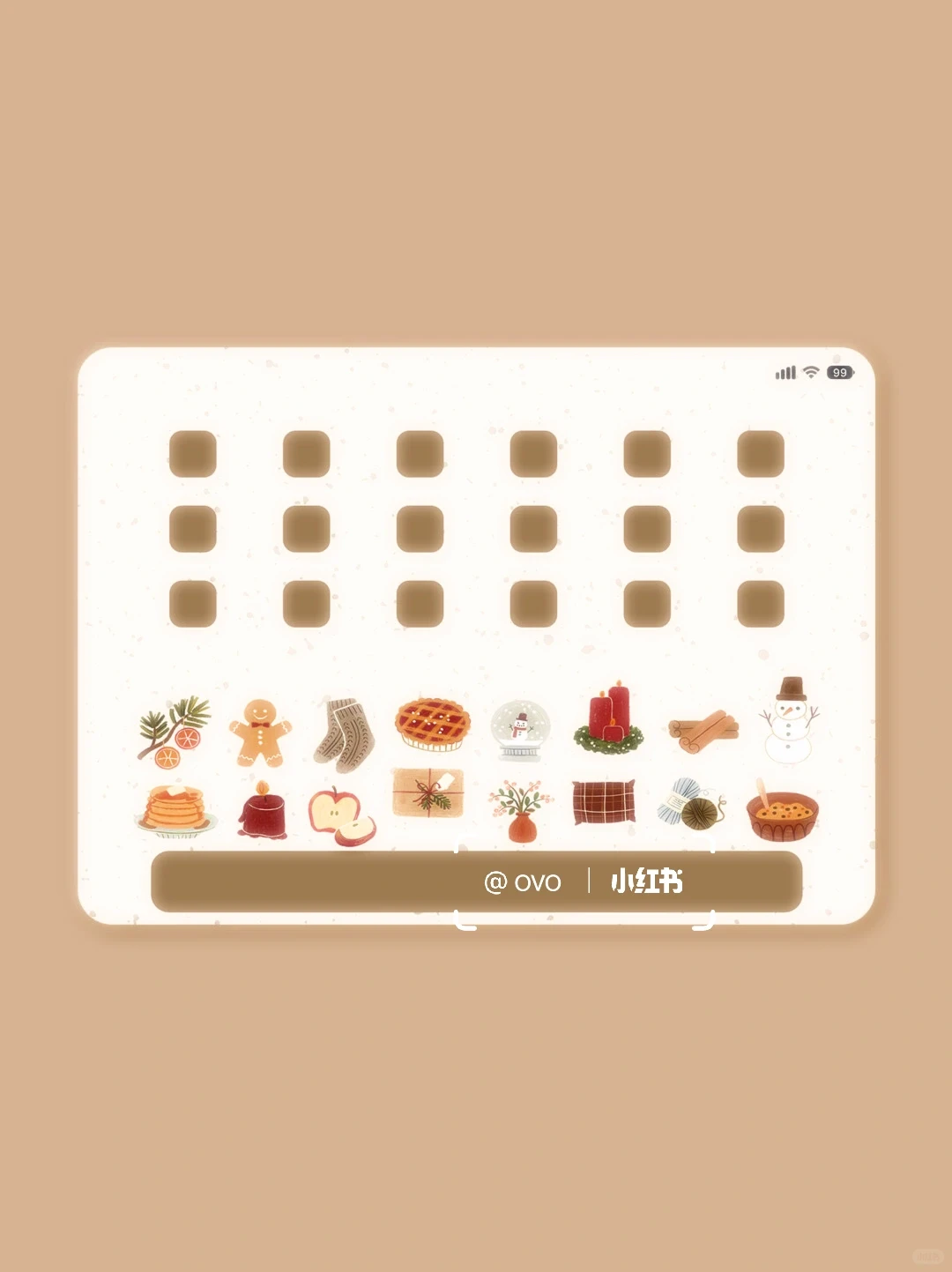 ipad壁纸｜圣诞暖冬清单｜INS风卡通壁纸