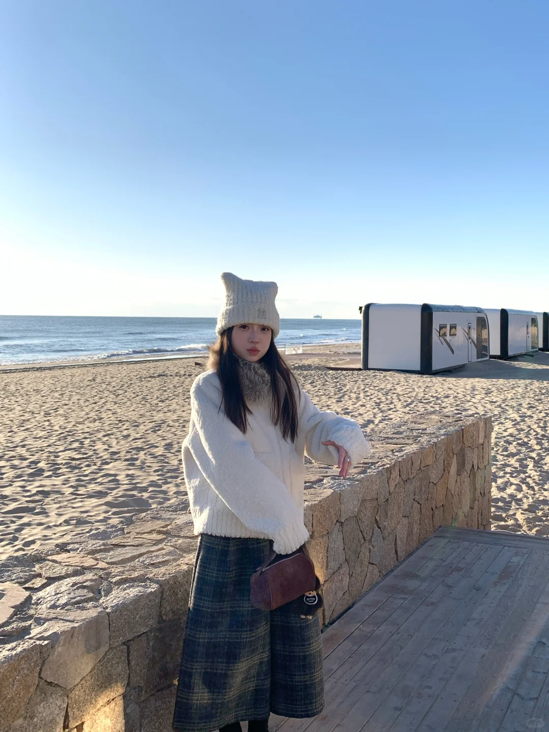 🌊冬天的海边真是好适合松弛感穿搭