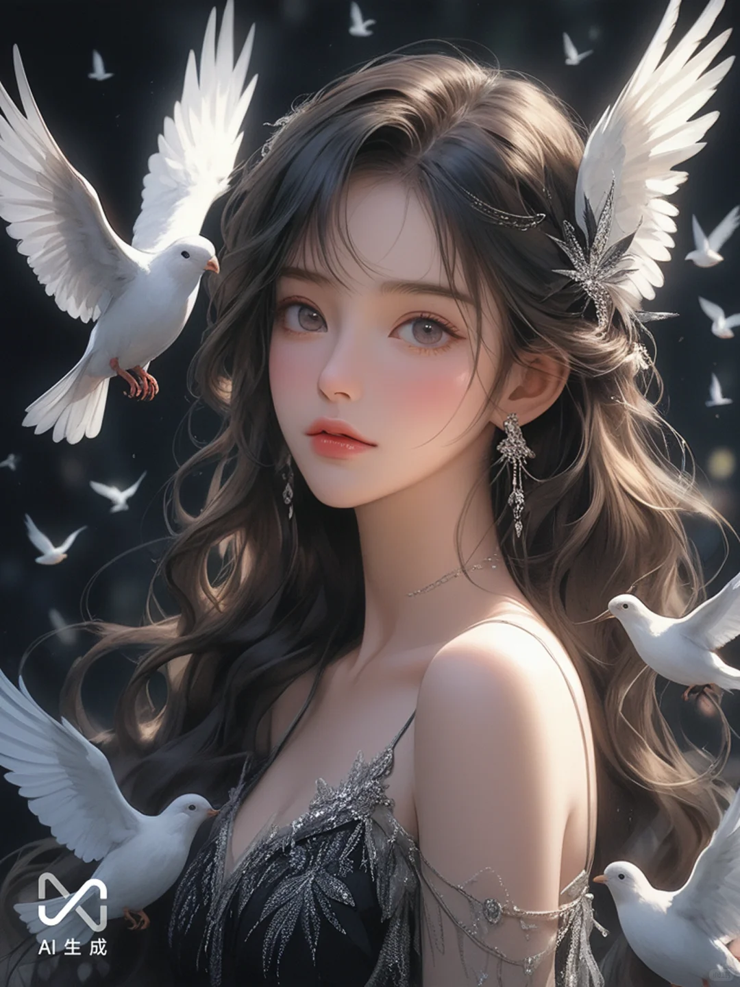 美丽优雅的天使公主女孩主角明星时尚大片