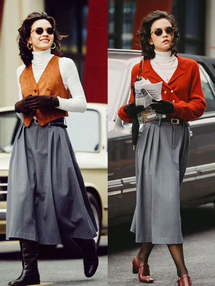 法式港风复古穿搭分享|审美积累