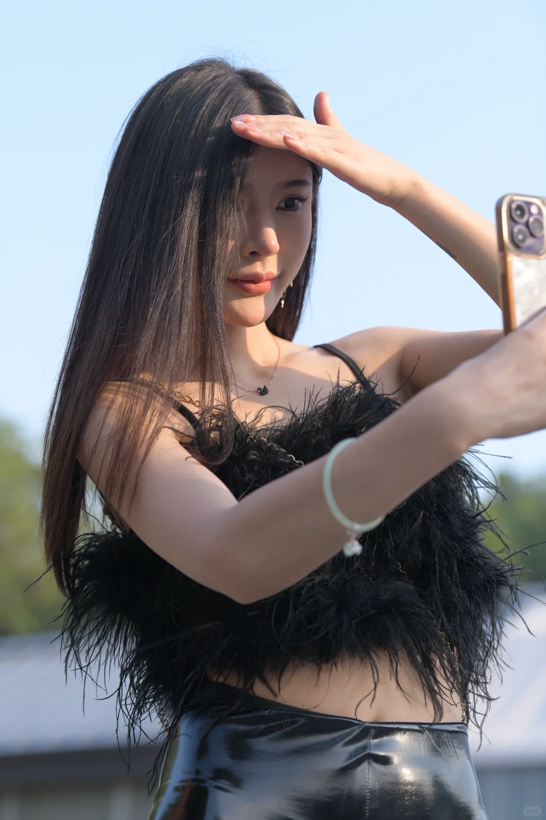 皮裤配什么上衣都好看🖤