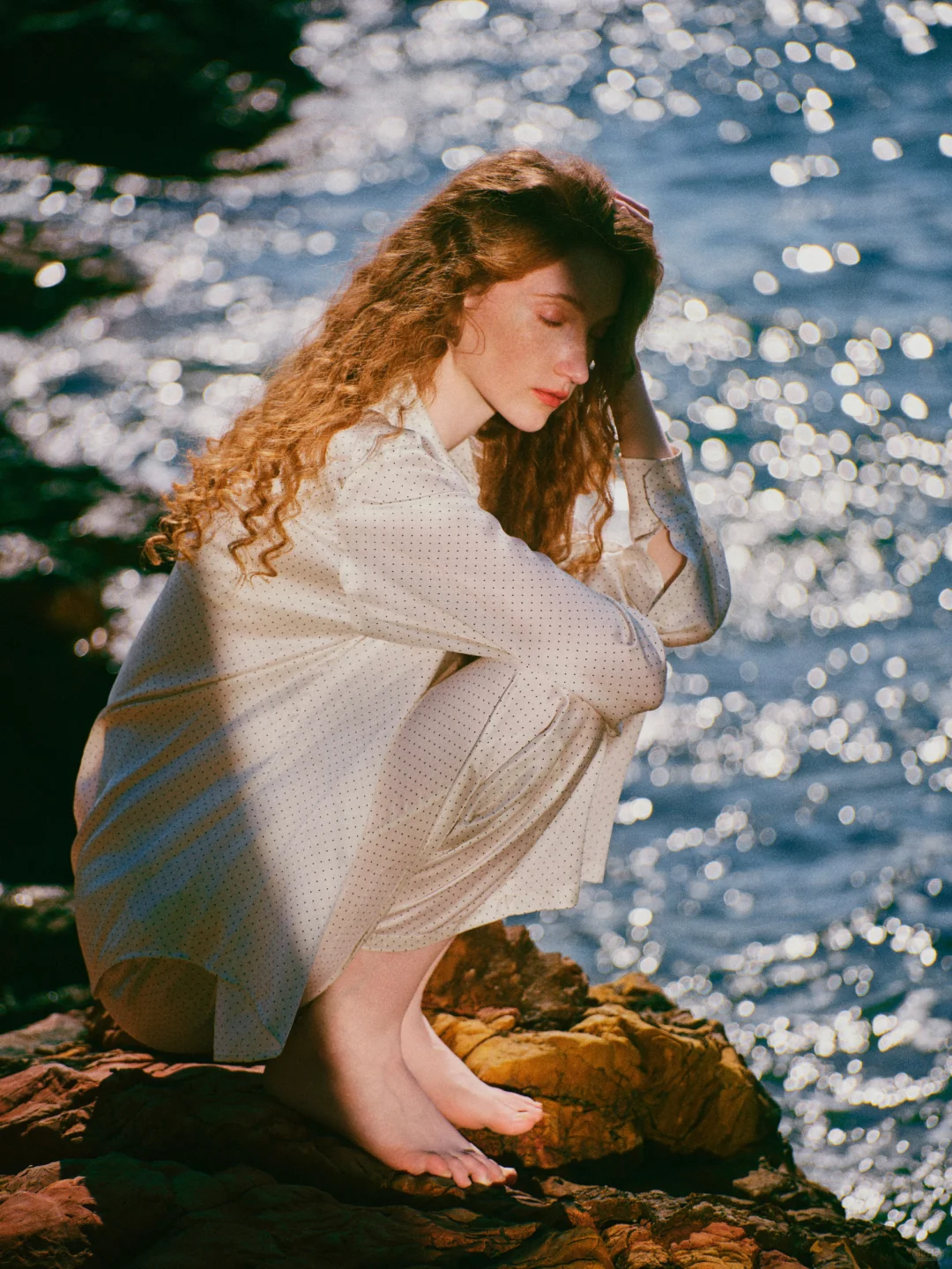 海边油画感内衣家居服拍摄 有趣🈶颜摄影