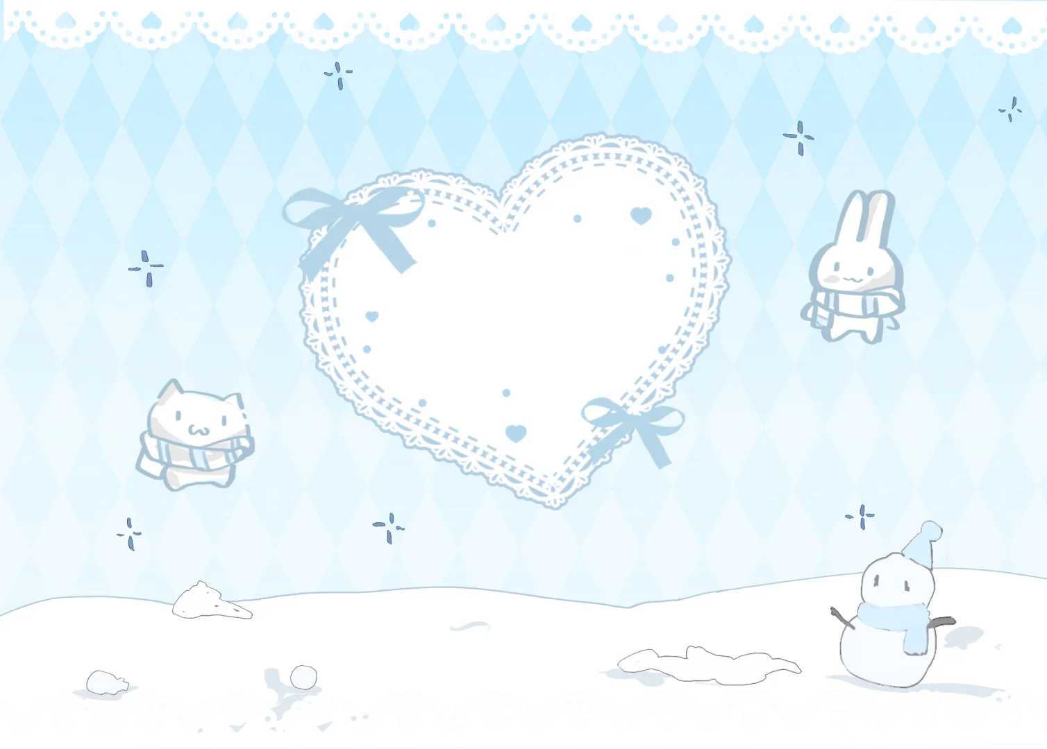 免模 冬季双人平板壁纸❄️