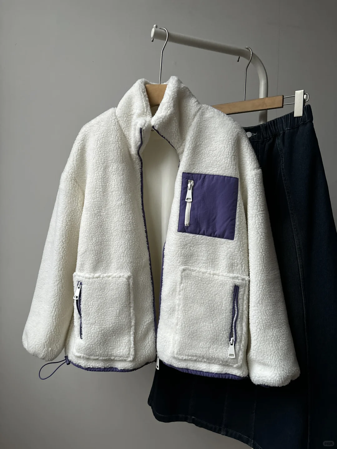 捡漏！时尚休闲外套 仿羊羔绒立领外套