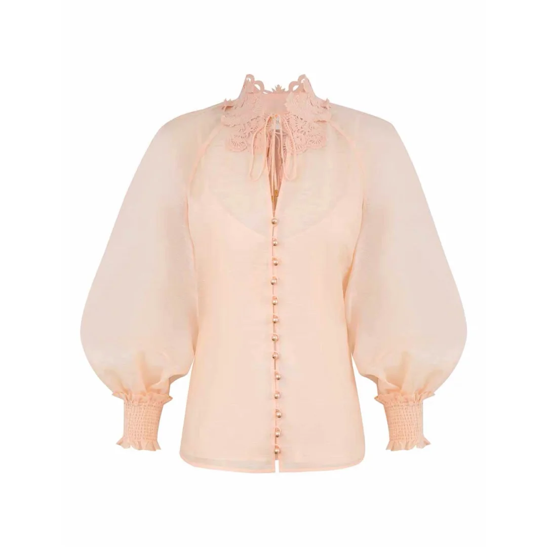 法式复古蕾丝花边 | 蕾丝拼接设计 刺绣衣领